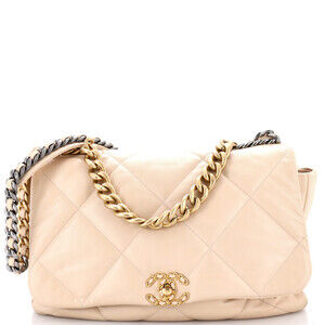 Chanel Maxi 19 Flap Bag Quilted Leather